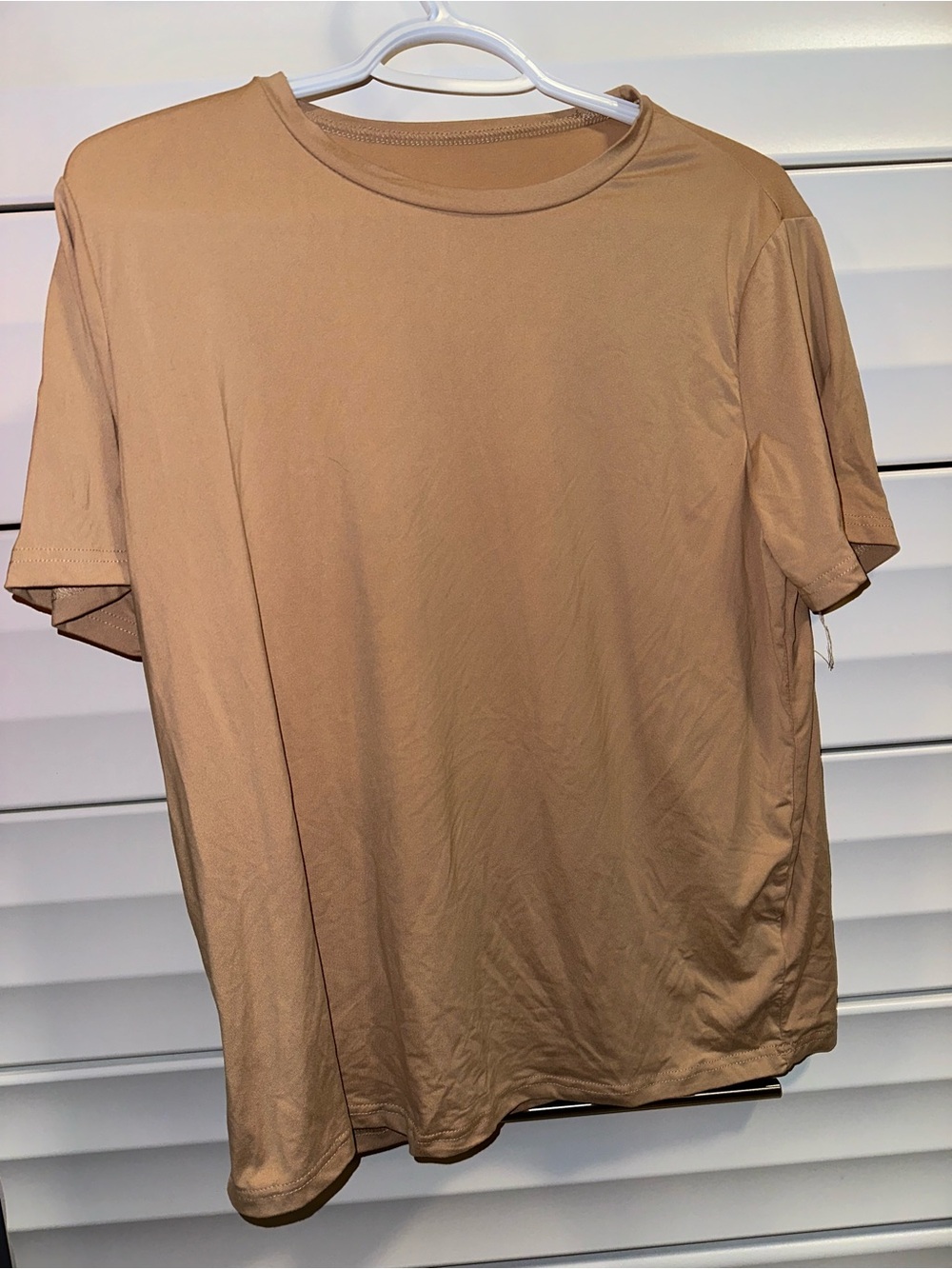 Tan plain t shirt